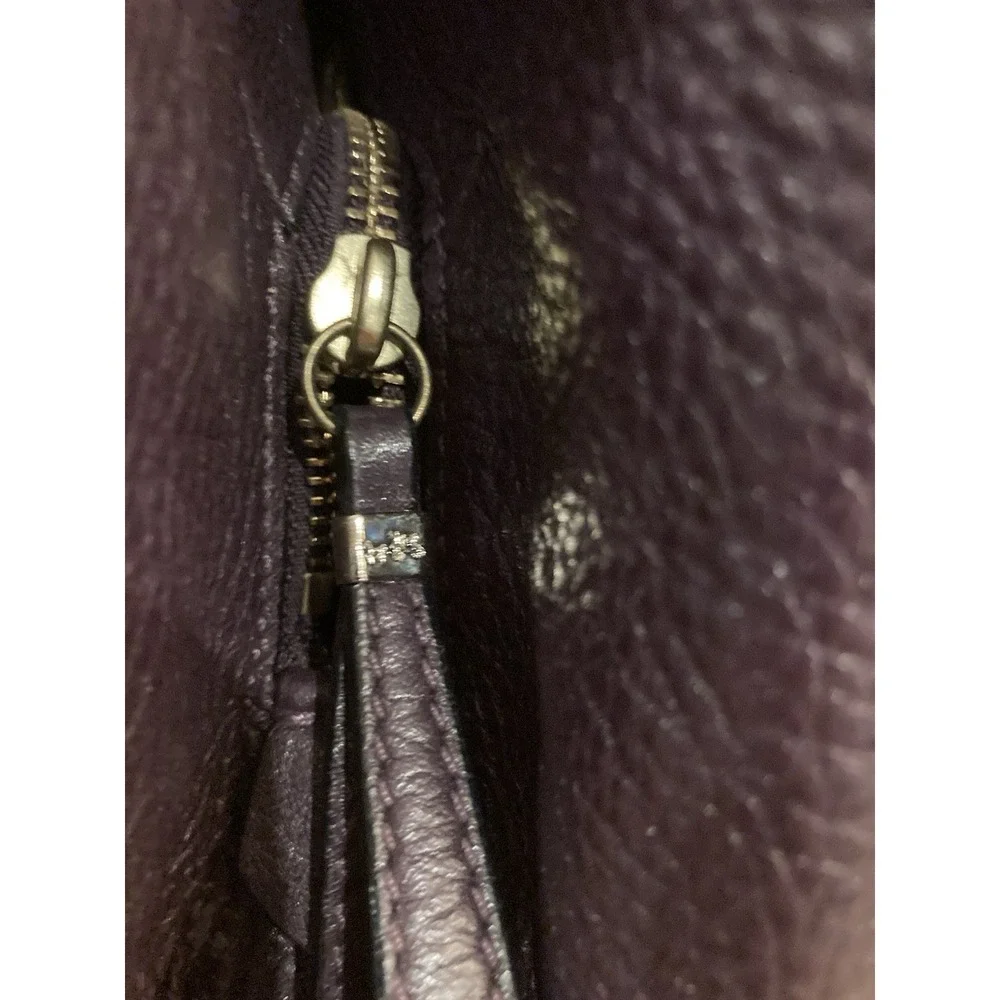 Coach Phoebe Purple Pebbled Leather Triple Compartment‎ Shoulder Bag 24621